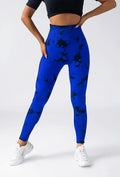 YIYI New Tie Dye Seamless High Waisted Workout Gym Fitness Leggings for Women Scrunch Butt Lifting Yoga Gym Athletic Pants