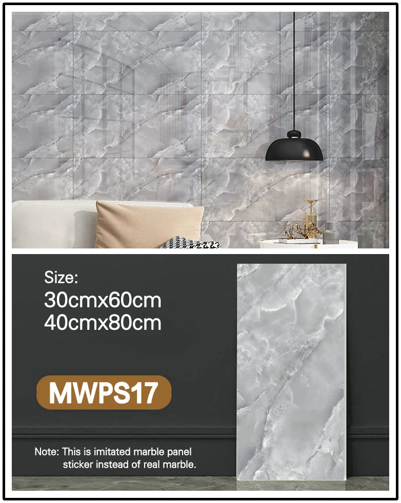 Modern High Glossy PVC Wall Panels Marble Look Eco-Friendly Non-Toxic Soundproof Geometric Waterproof Entertainment Living Room