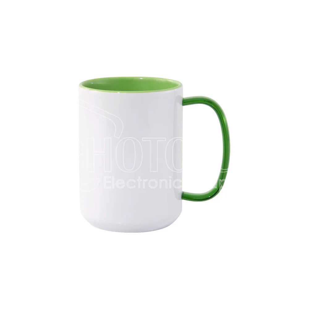 15 Oz. Sublimation Blank Inside & Handle Colored Ceramic Mug with Glass Handle