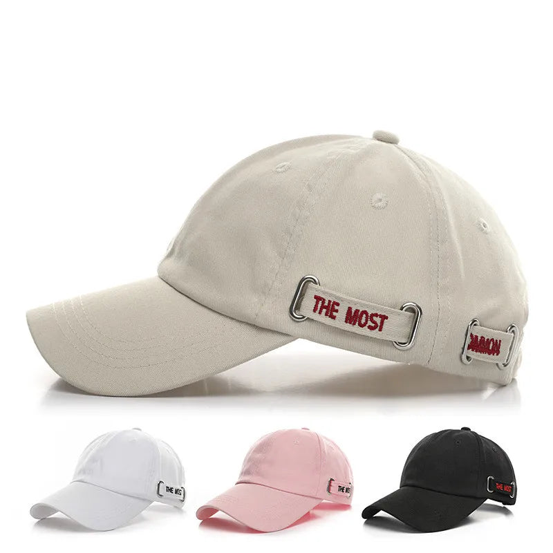High Quality Korean Letters Versatile Casual Baseball Cap Summer Sunshade Trucker Hat for Men and Women