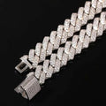 Hip Hop 14mm CZ Cuban Link Chain Miami Choker Necklace with AAA Cubic Zirconia Iced Out Jewelry-Fashionable Chains