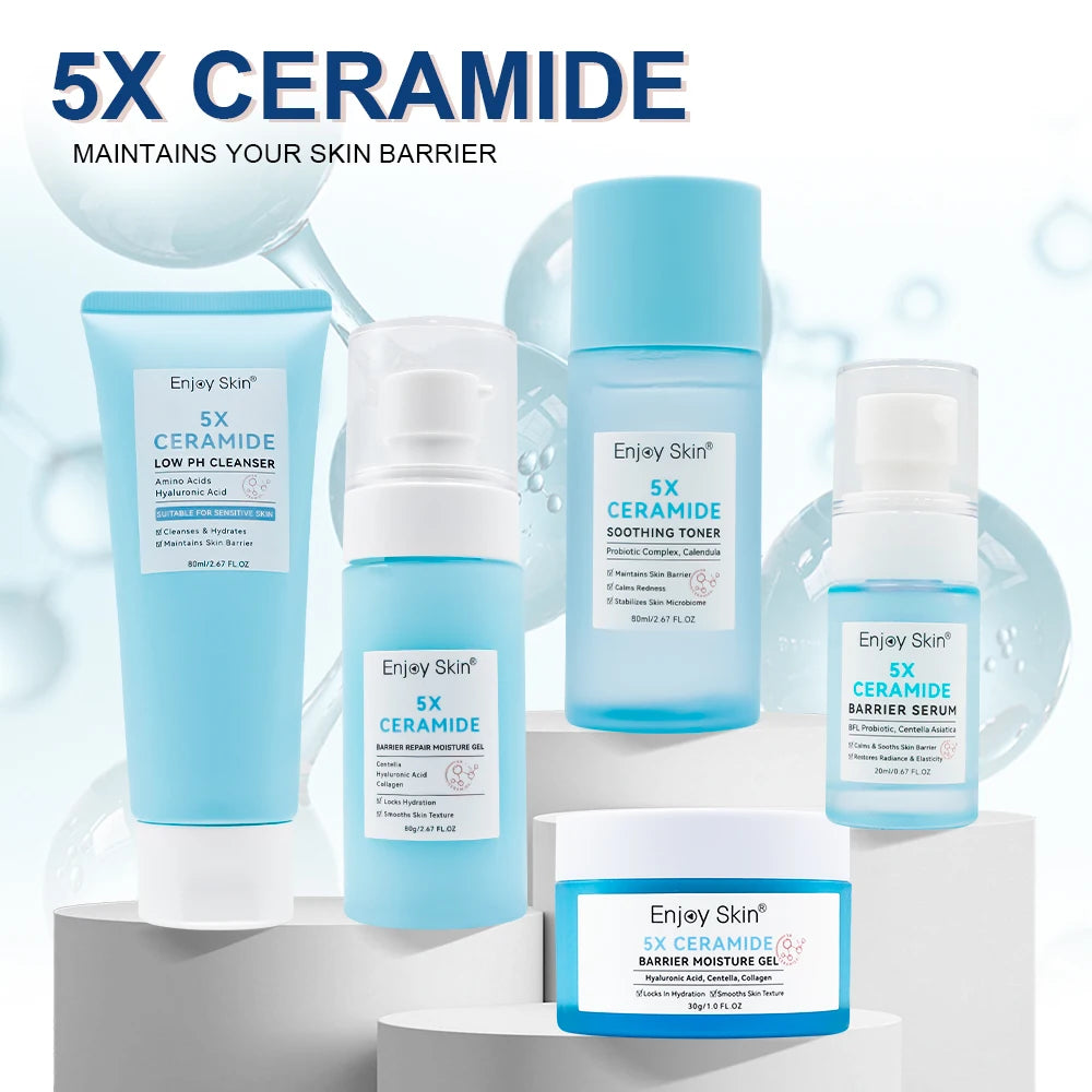 Natural Organic Face Care Moisturizing Repairing Rejuvenation Ceramide Hyaluronic Acid Face Cream Set