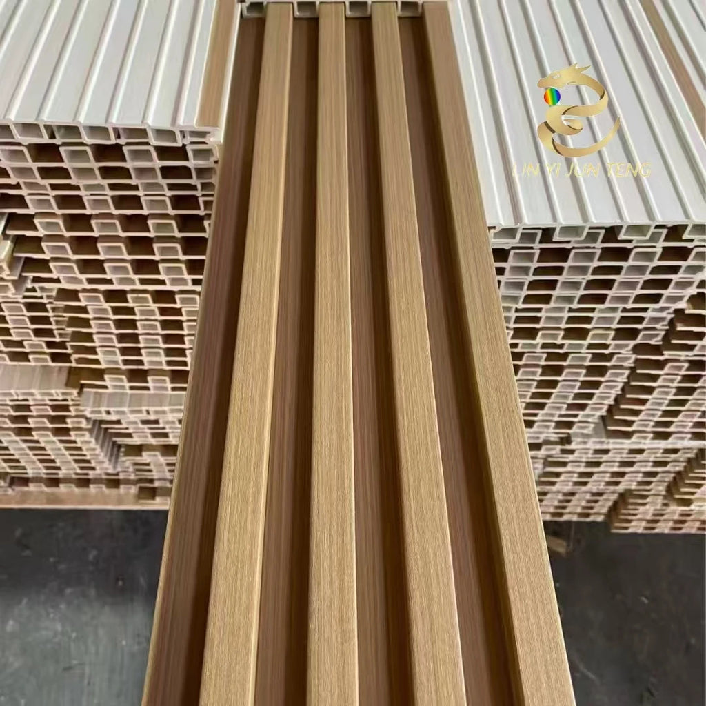 WPC Fluted Wall Panel 3D PVC Wood Alternative Outdoor/Commercial/Kitchen/Gym Panels Plastic Traditional Style for Kids