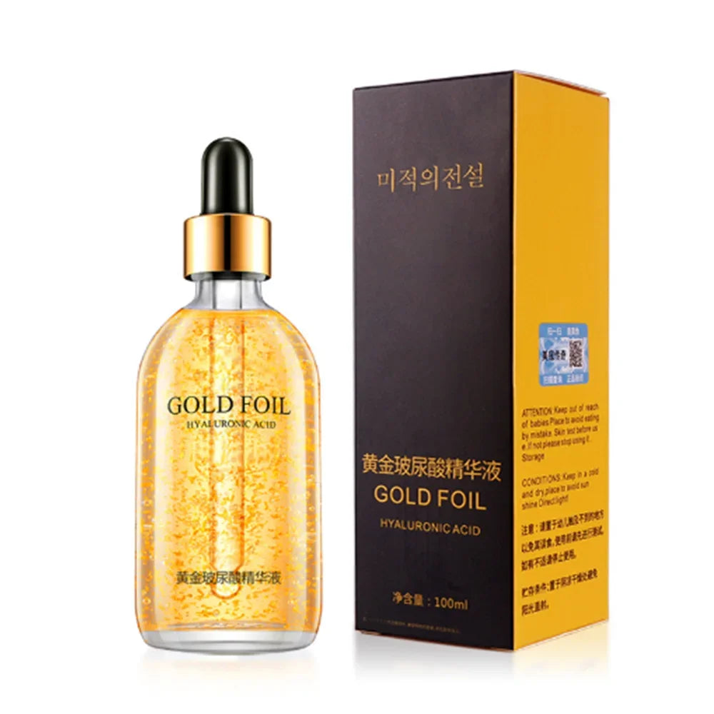 100ml 24k黄金玻尿酸烟酰胺面部精华液面部提拉胶原蛋白精华护肤精华液
