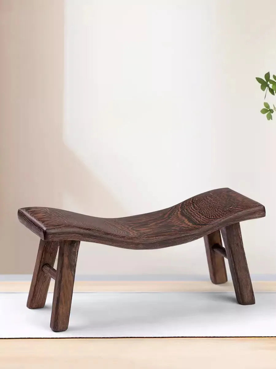Multi-Functional Solid Wood Sleeping Stool - Chicken Wing Wood Cervical Vertebra Pillow