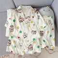 Crayon Shin-chan Pajamas Anime Cartoon Printing Kawaii Short Sleeve Shorts Two-piece Comfortable Home Suit Holiday Gifts